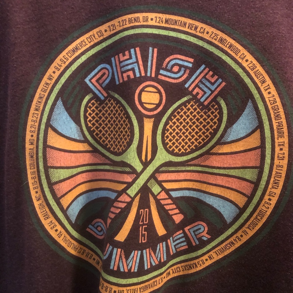 vintage Phish summer tour shirt 2015